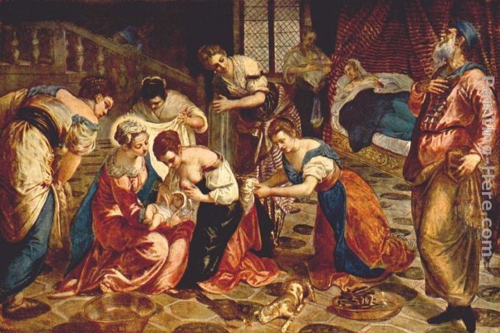 Jacopo Robusti Tintoretto The birth of St. John the Baptist